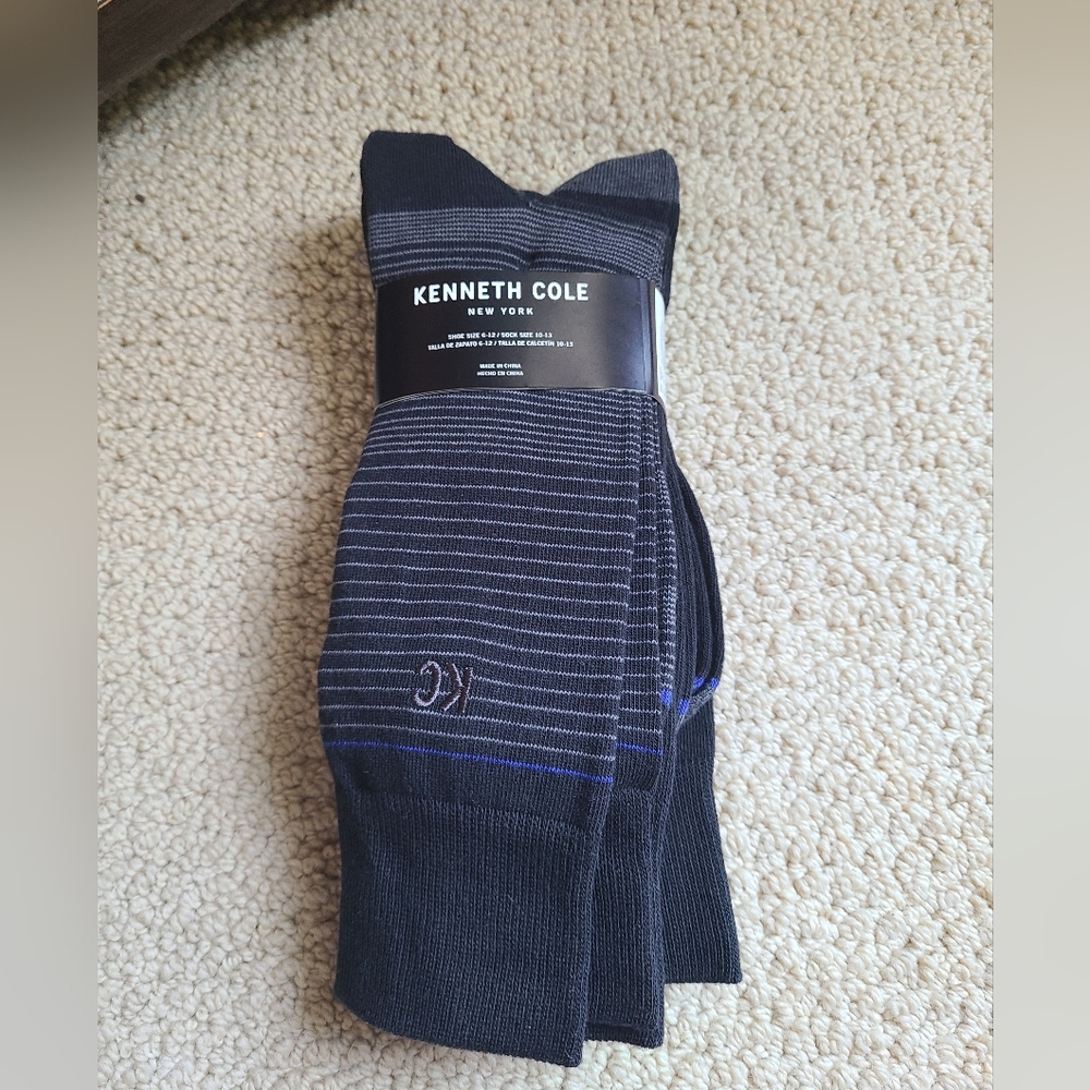 Kenneth Cole Men's 4 Pack Socks - Shoe Size 6-12